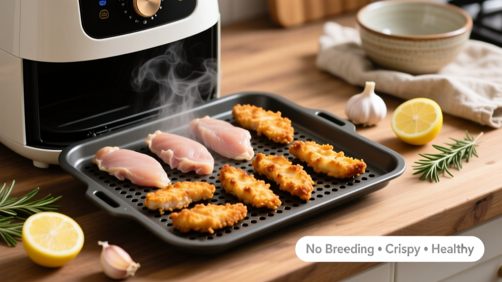 Crispy Air Fried Chicken Strips (No Breading!)