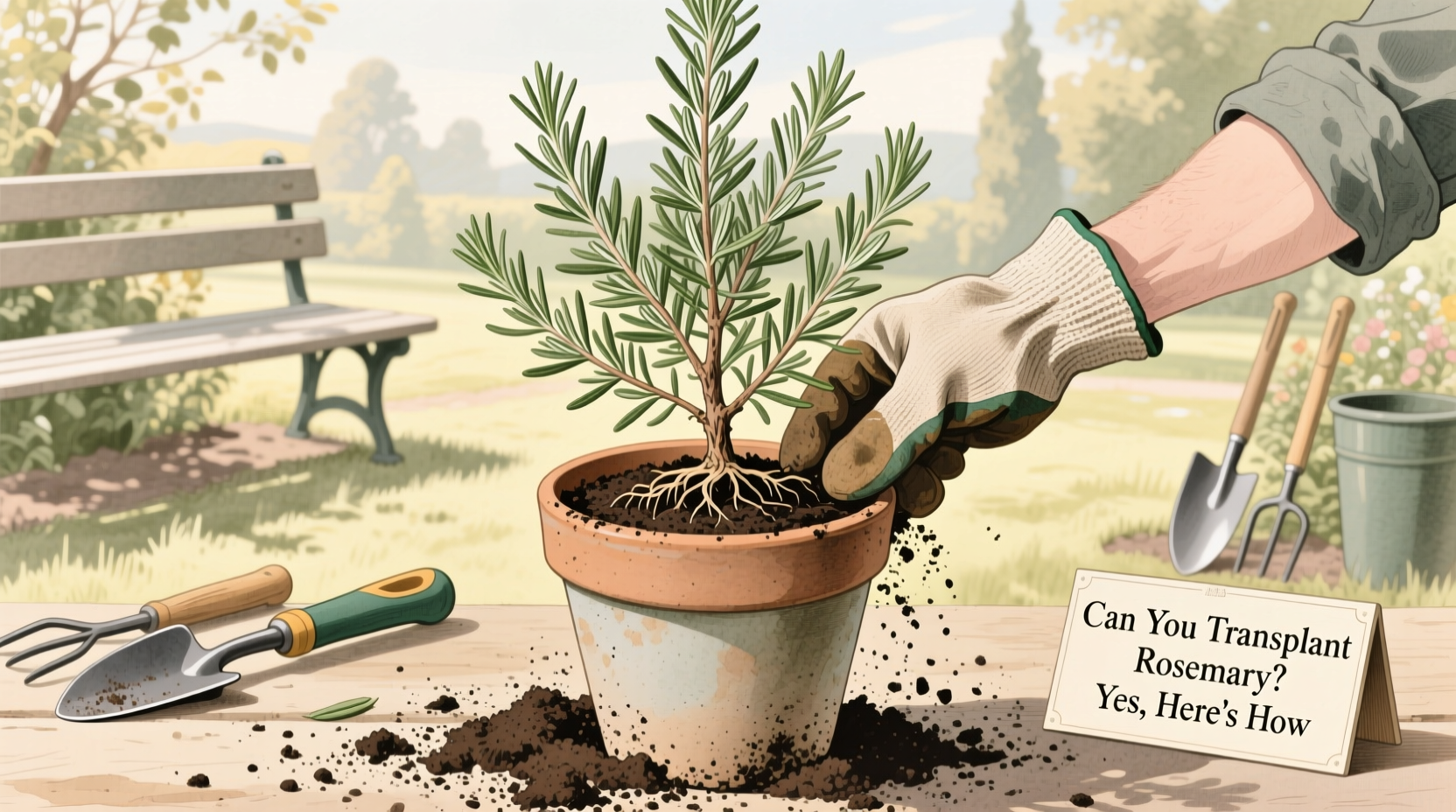 Transplant Rosemary in 5 Steps | TheHomeSprouts