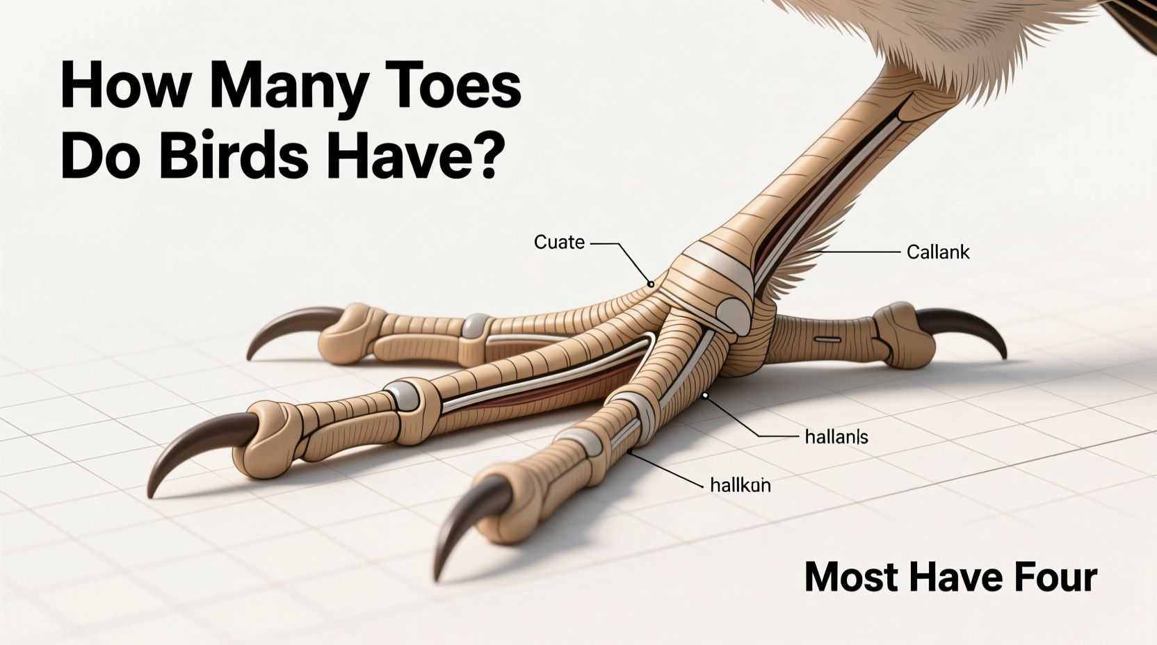 how many toes do birds have