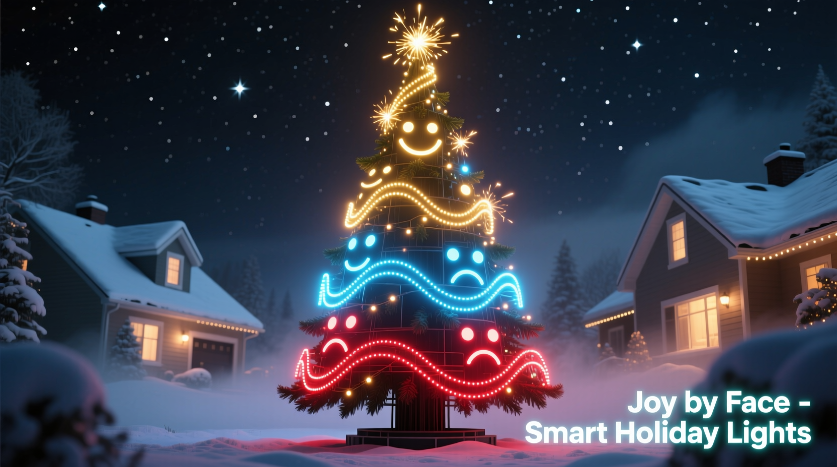 how to use facial recognition tech to customize christmas light patterns