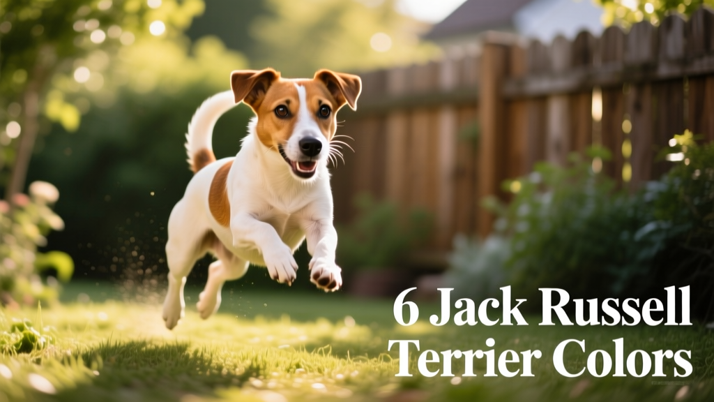 A lively Jack Russell Terrier mid-play, showcasing its compact, muscular build and alert expression