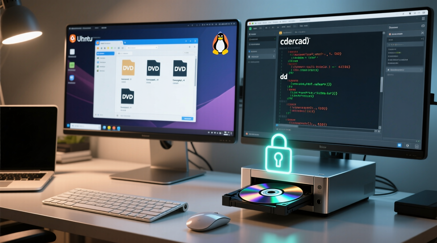 encrypt cds dvds in ubuntu