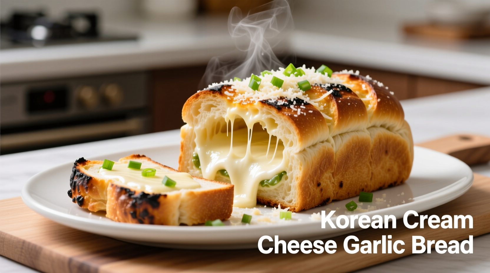 korean cream cheese garlic bread