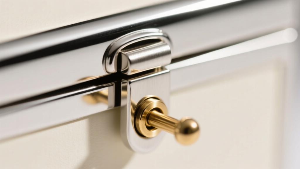 Macro shot of a sterling silver prayer box hinge showing the interlocking brass pin and a friction-fit snap closure mechanism.