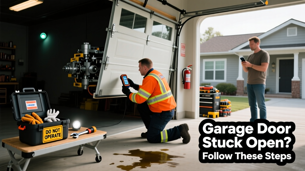 Garage Door Stuck Open: Emergency Response Guide