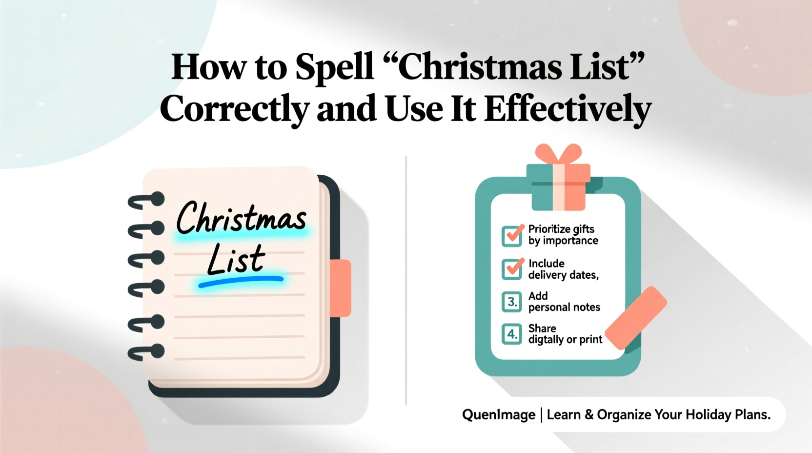 how to spell christmas list