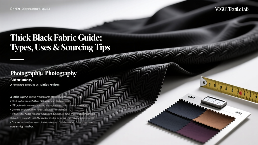 Thick Black Fabric Guide: Types, Uses & Sourcing Tips