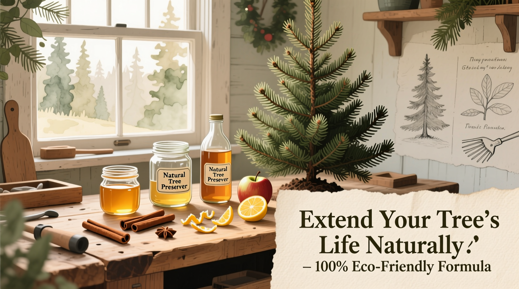 how to make homemade natural tree preservative to extend real tree life