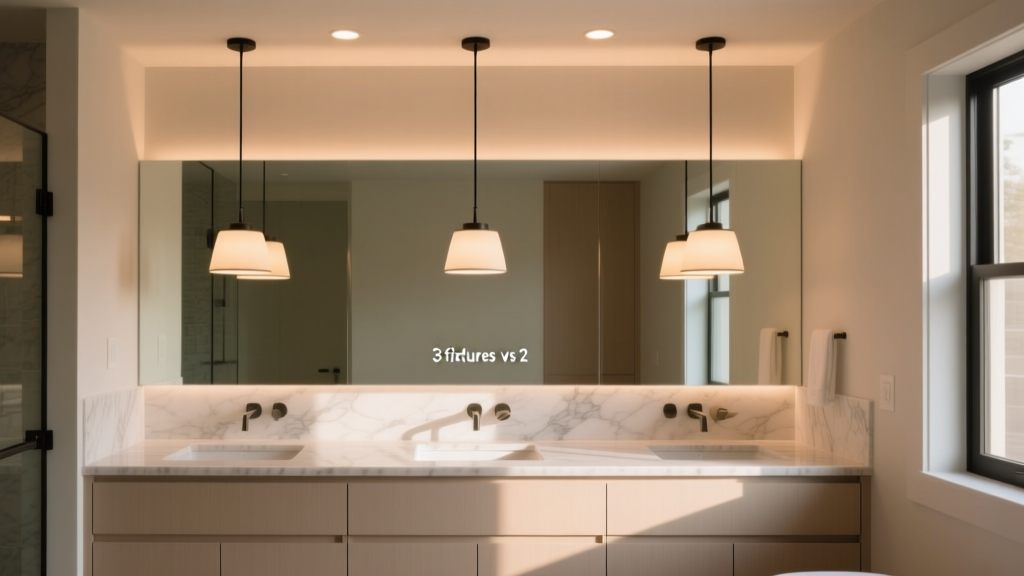 Bathroom Vanity Lighting: Why 3 Sconces Beat 2