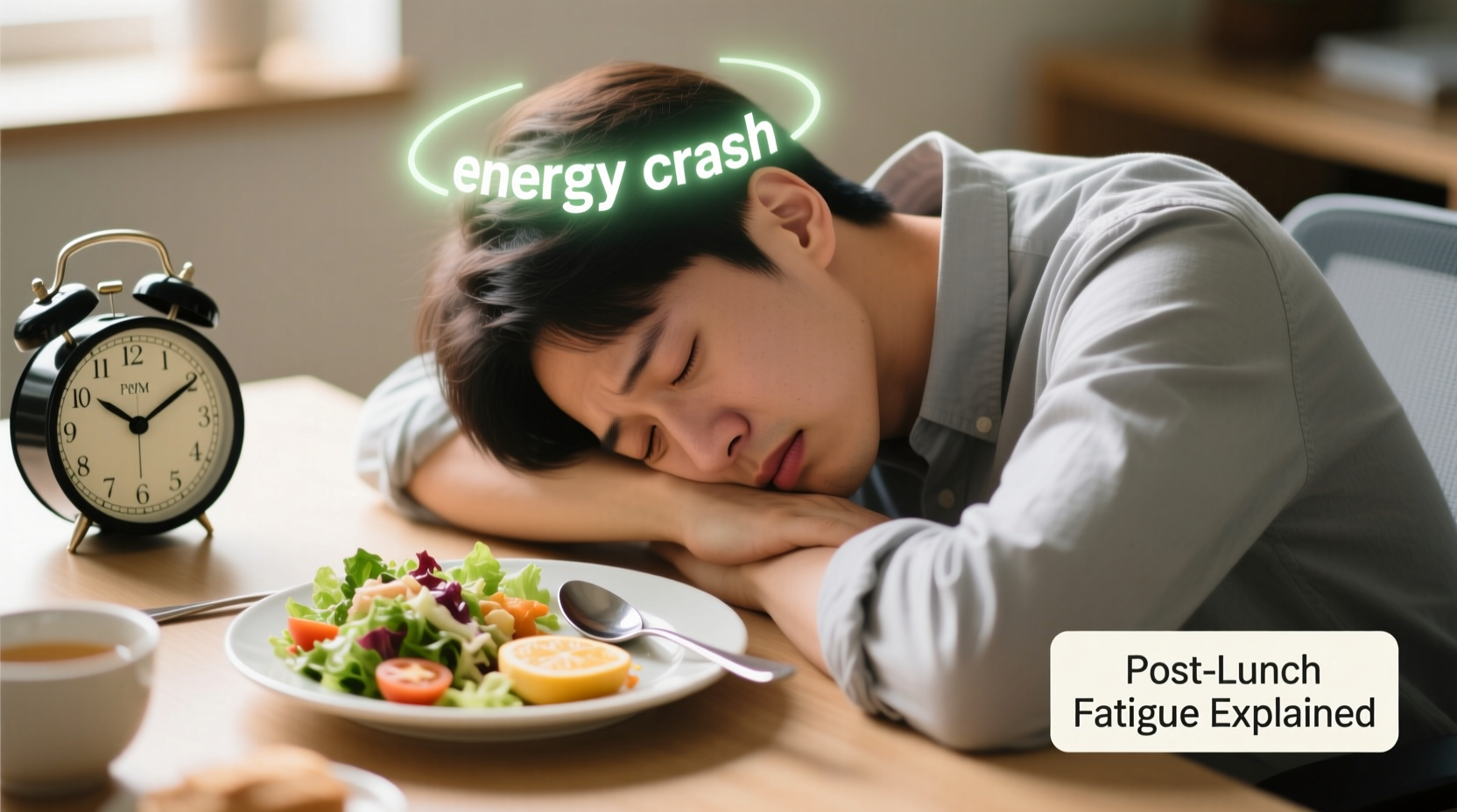 why am i always tired after lunch even when i eat healthy