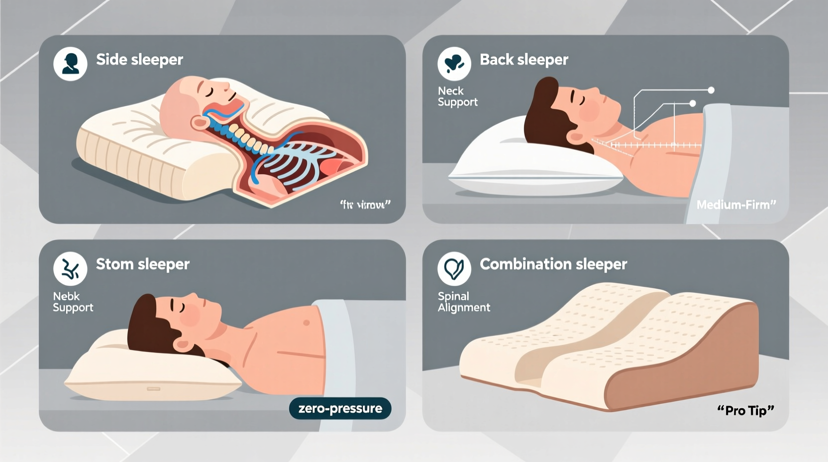 how to choose a pillow based on your sleeping position for optimal support