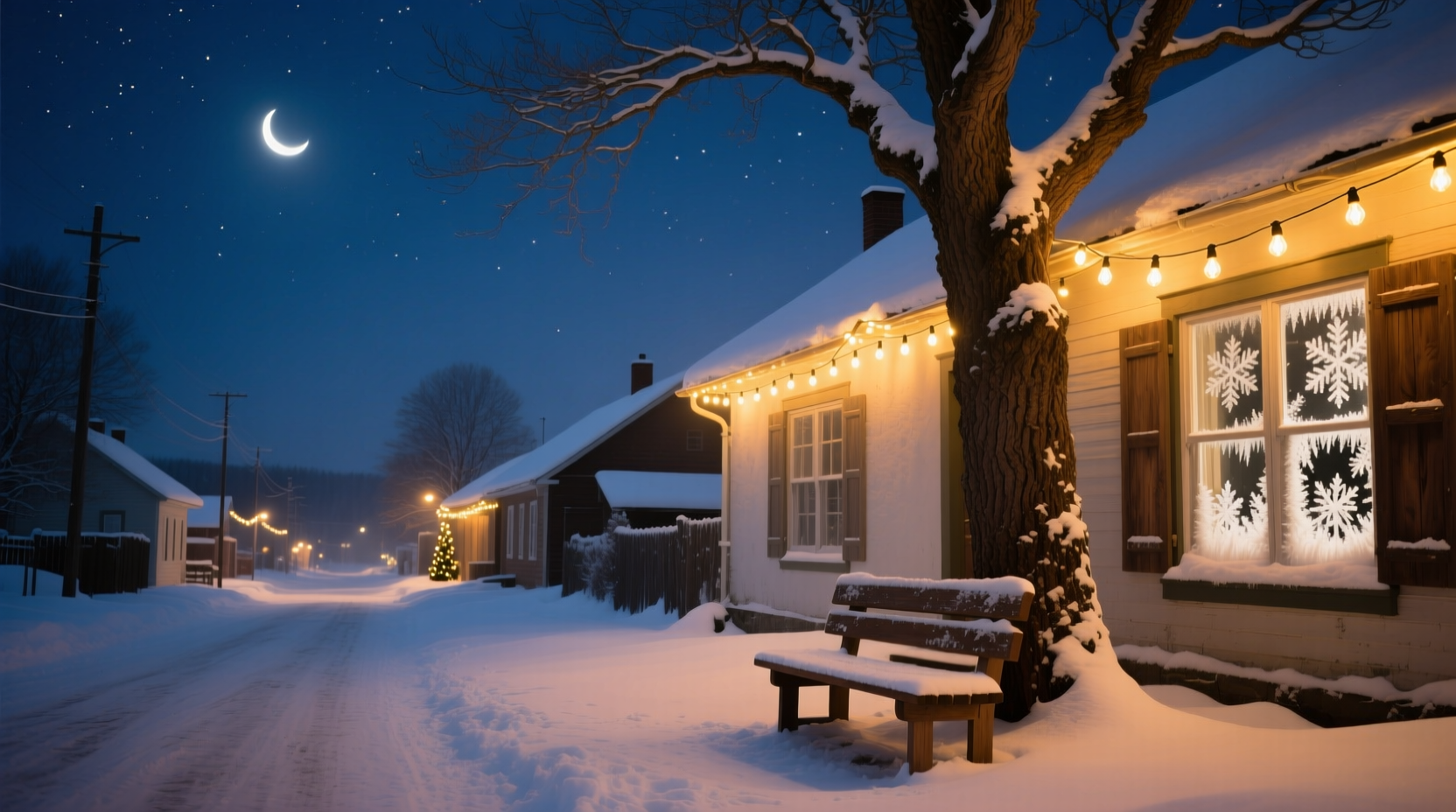 how to create a silent night setup with no blinking or flashing christmas lights