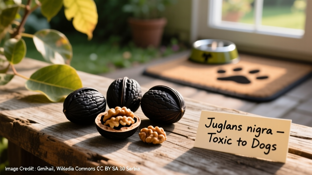 Juglans nigra nuts (Image Credit: Gmihail, Wikimedia Commons CC BY-SA 3.0 Serbia)