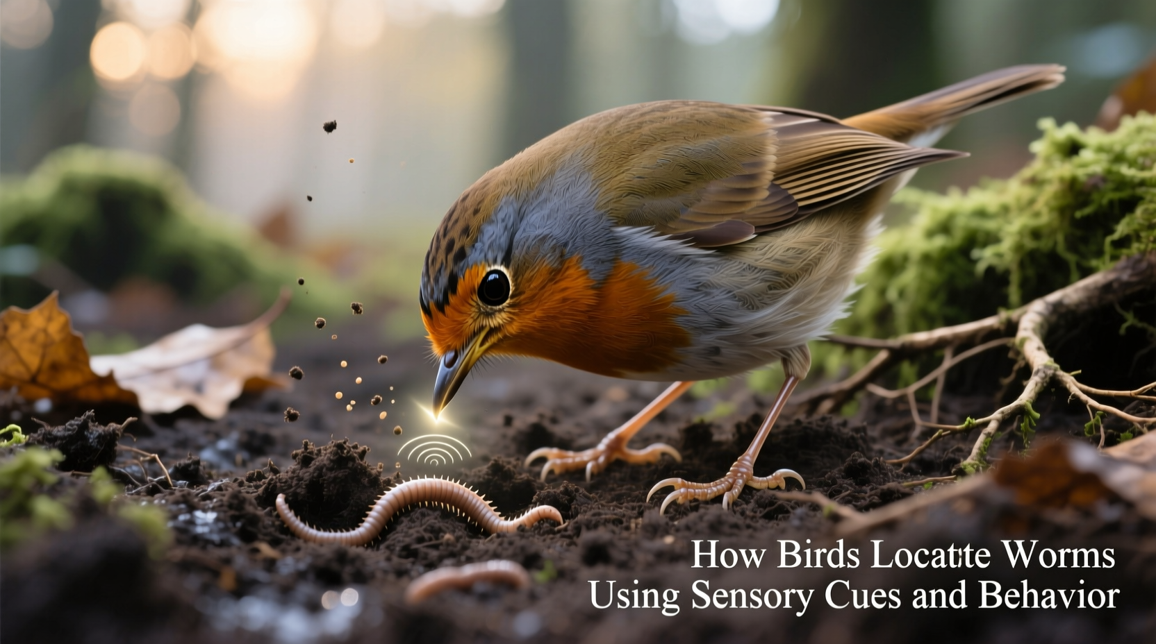 How Birds Locate Worms Using Sensory Cues and Behavior