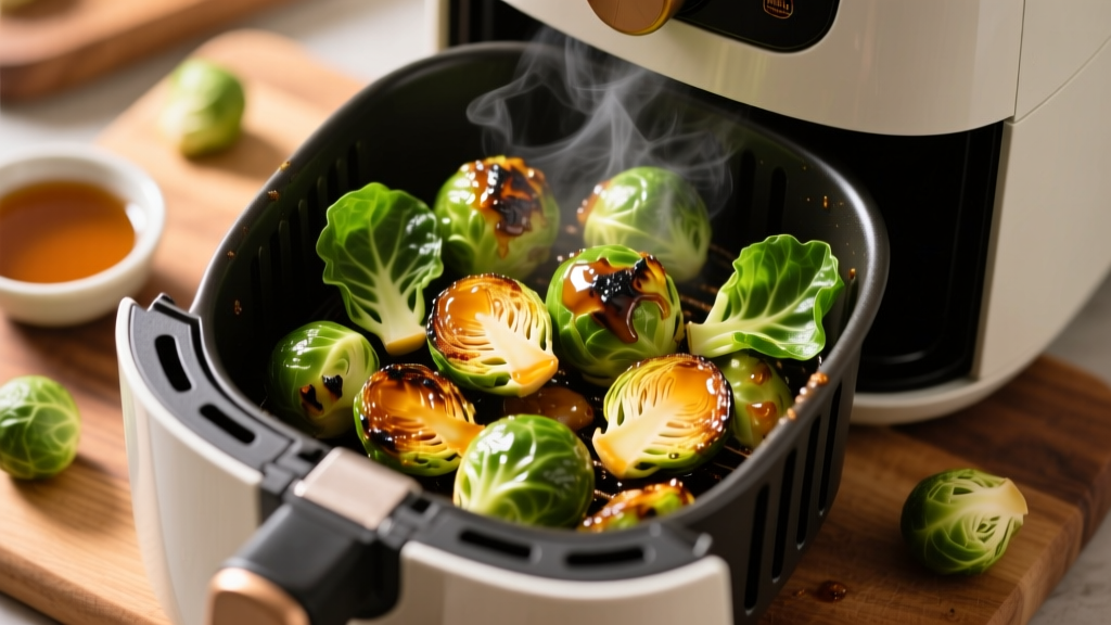 Maple Brussels Sprouts in Air Fryer (Crispy & Sweet!)