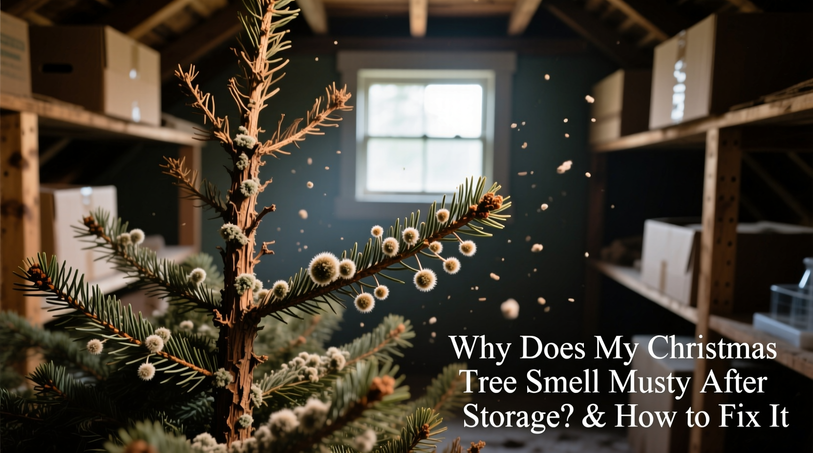 why does my christmas tree smell musty after storage and how to fix it