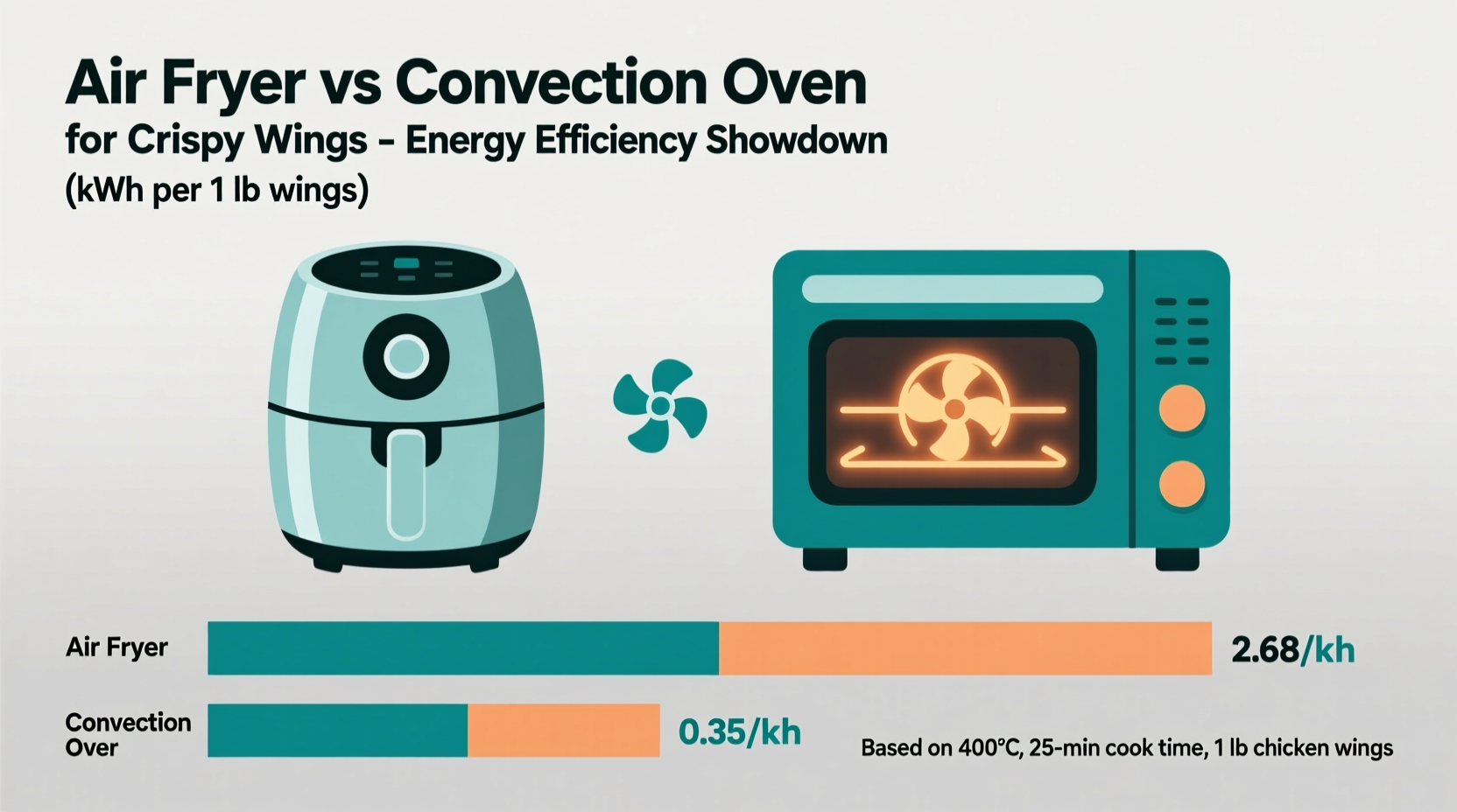 air fryer vs convection oven for crispy wings which uses less energy overall