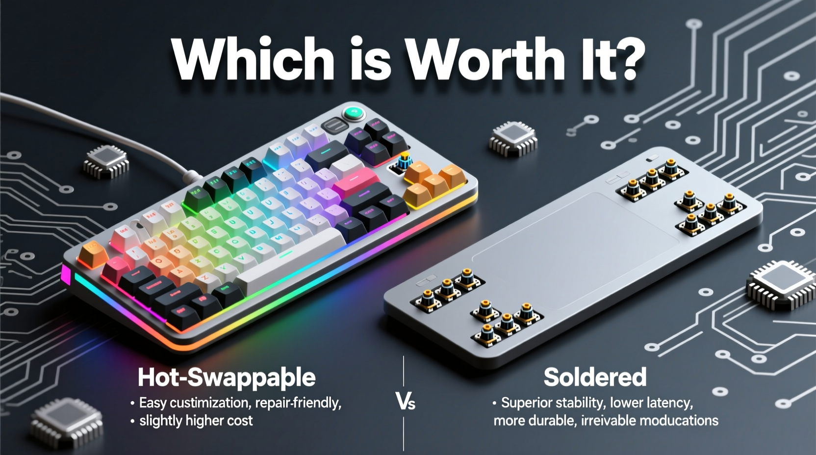 mechanical keyboards with hot swappable switches vs soldered which is worth it
