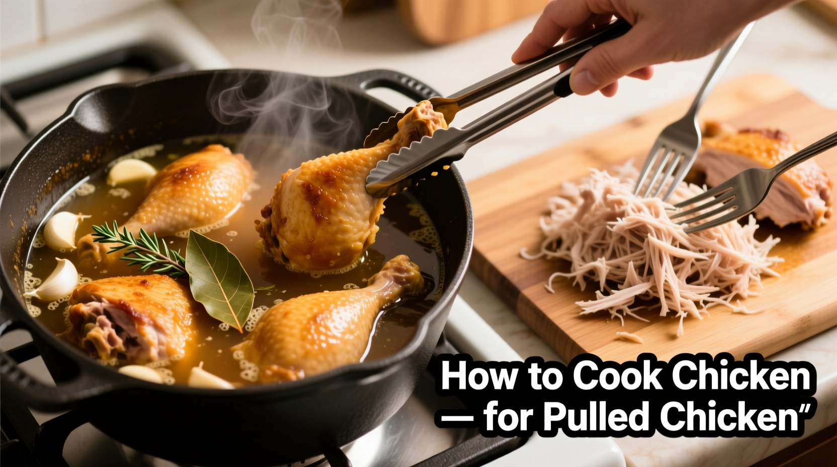 how to cook chicken for pulled chicken