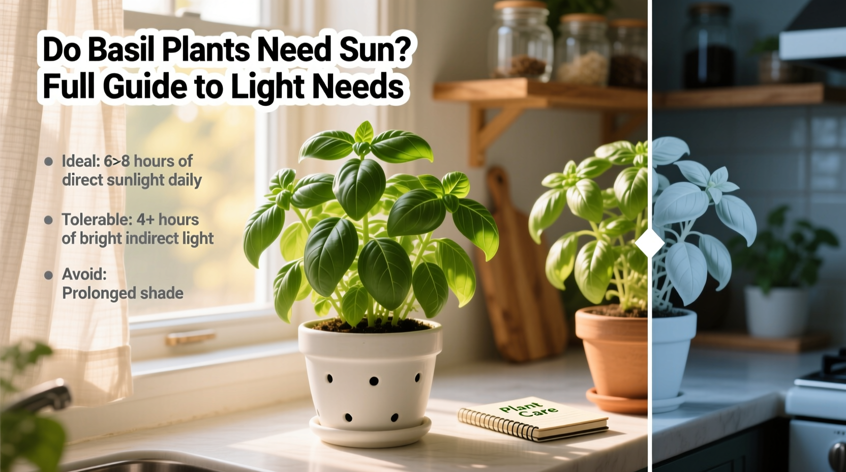 Basil Sun Requirements: 6-8 Hours Daily | TheHomeSprouts