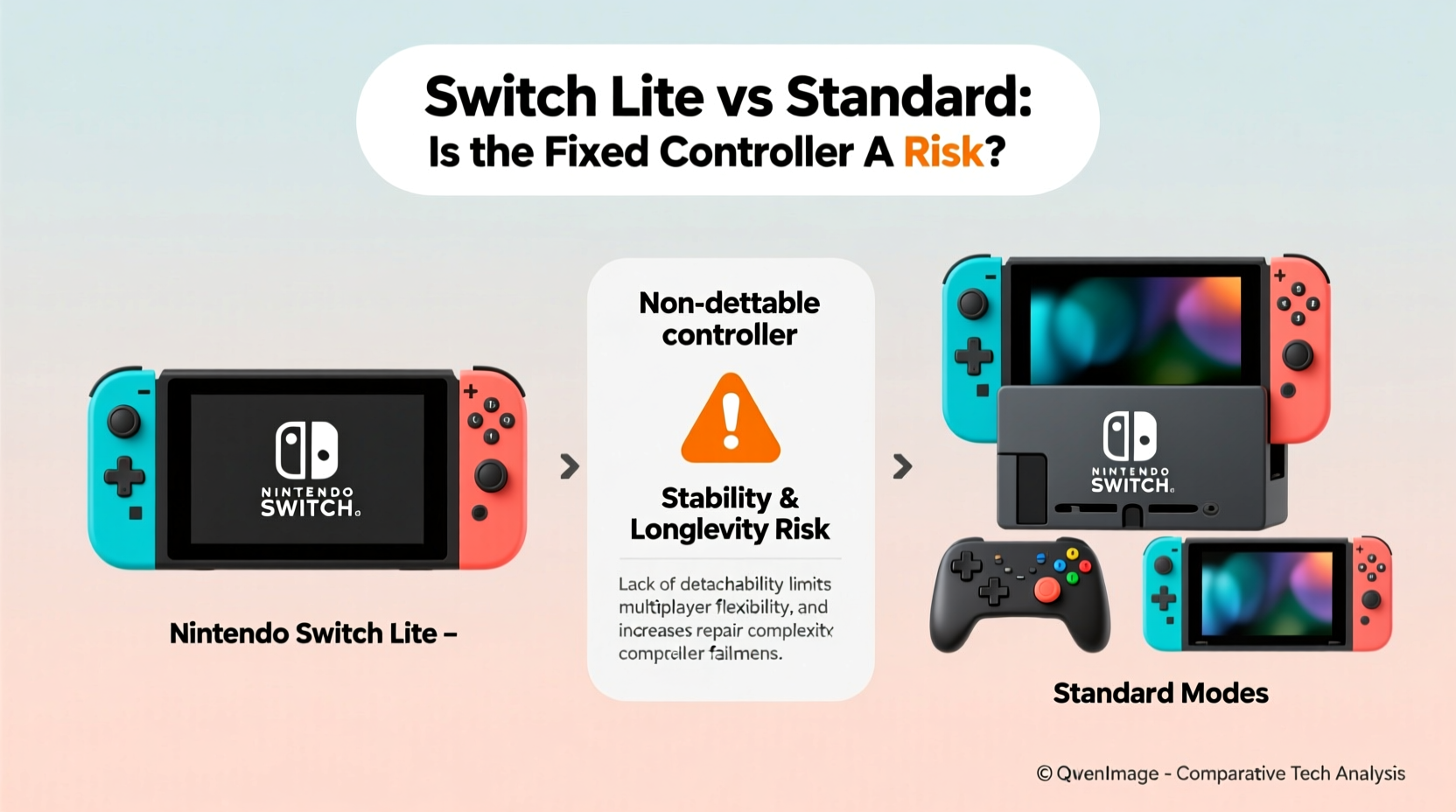 nintendo switch lite vs standard switch is the non detachable controller a risk