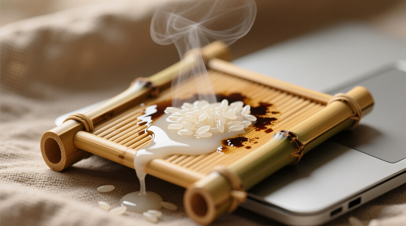 eco friendly cleaning rice water for bamboo stains