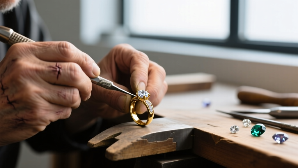 Macro shot of a jeweler