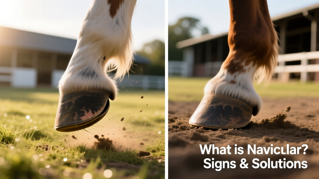 Close-up of a horse's front hoof showing correct heel-first landing versus abnormal toe-first landing