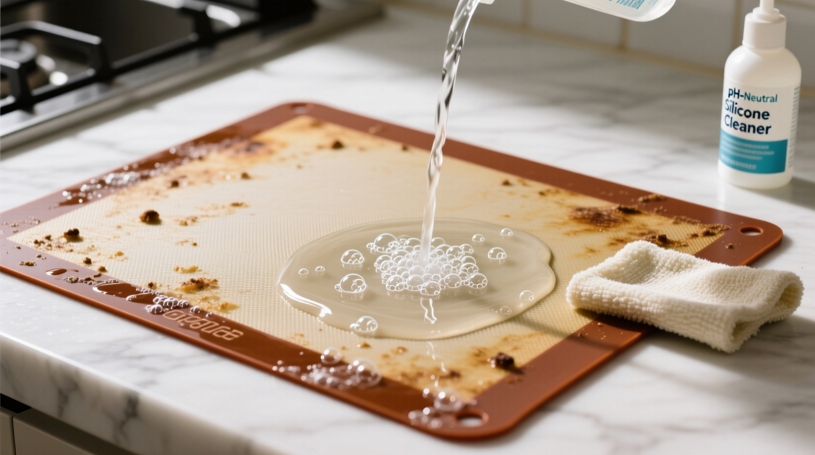eco friendly silicone mat deep clean