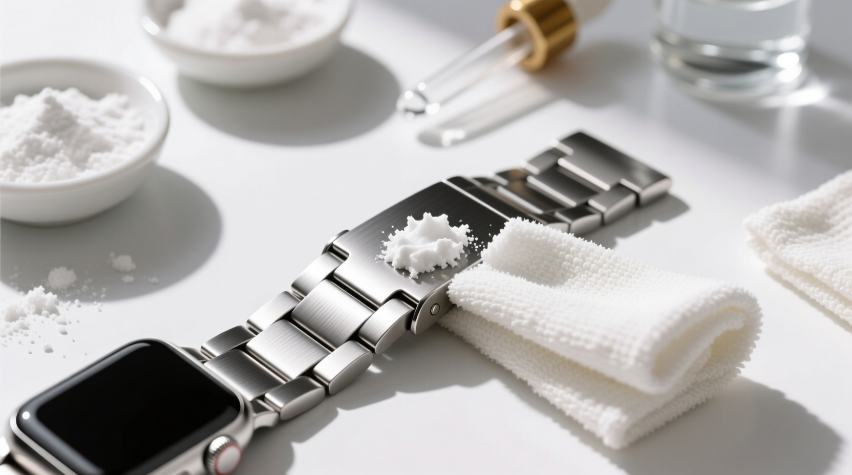 eco friendly stainless steel smartwatch band cleaning