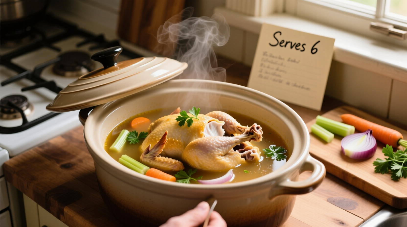how to make chicken soup using a whole chicken in a slow cooker
