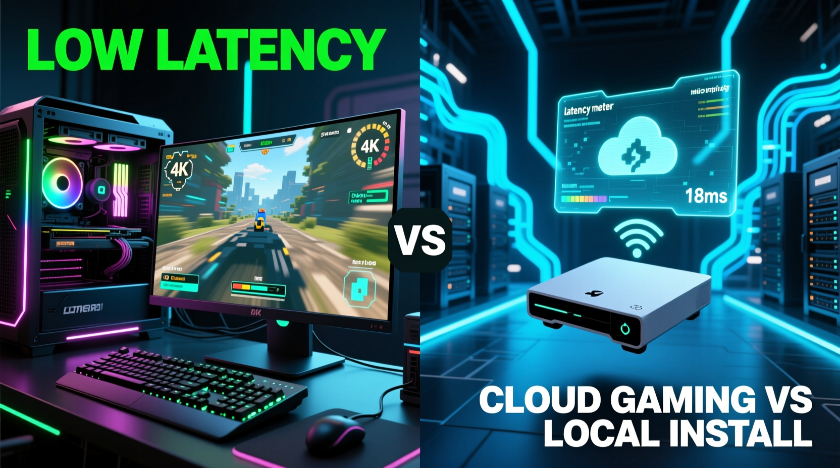 cloud gaming vs local install which offers smoother gameplay with low latency