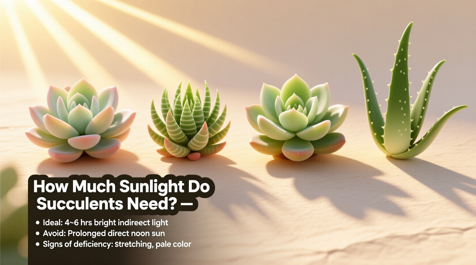 Succulent Light Guide: 6 Tips | TheHomeSprouts
