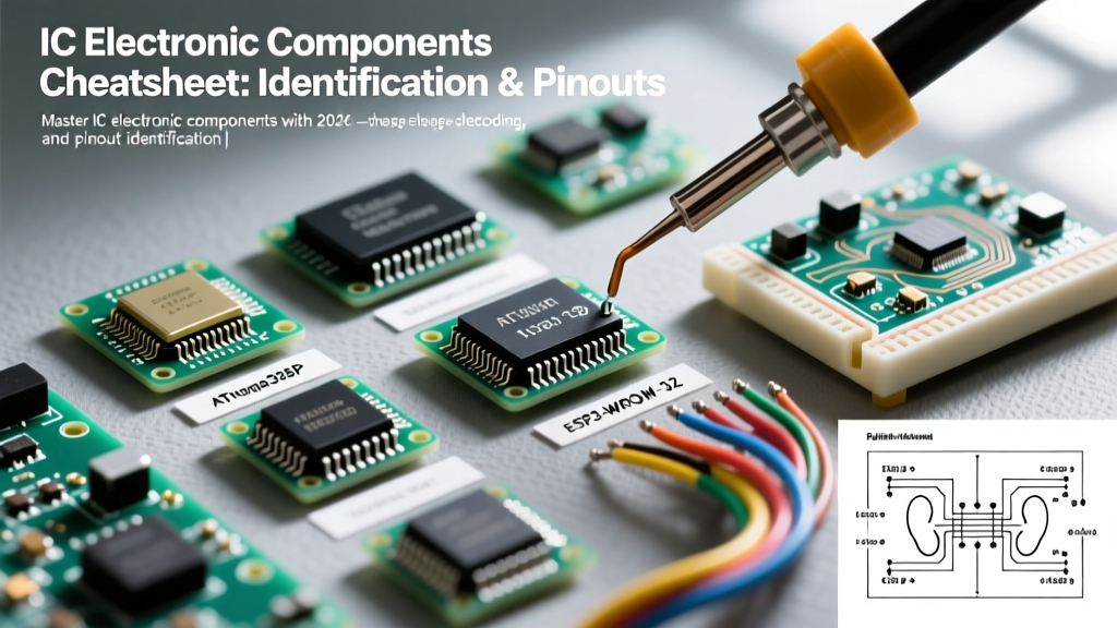 IC Electronic Components Cheat Sheet: Identification & Pinouts