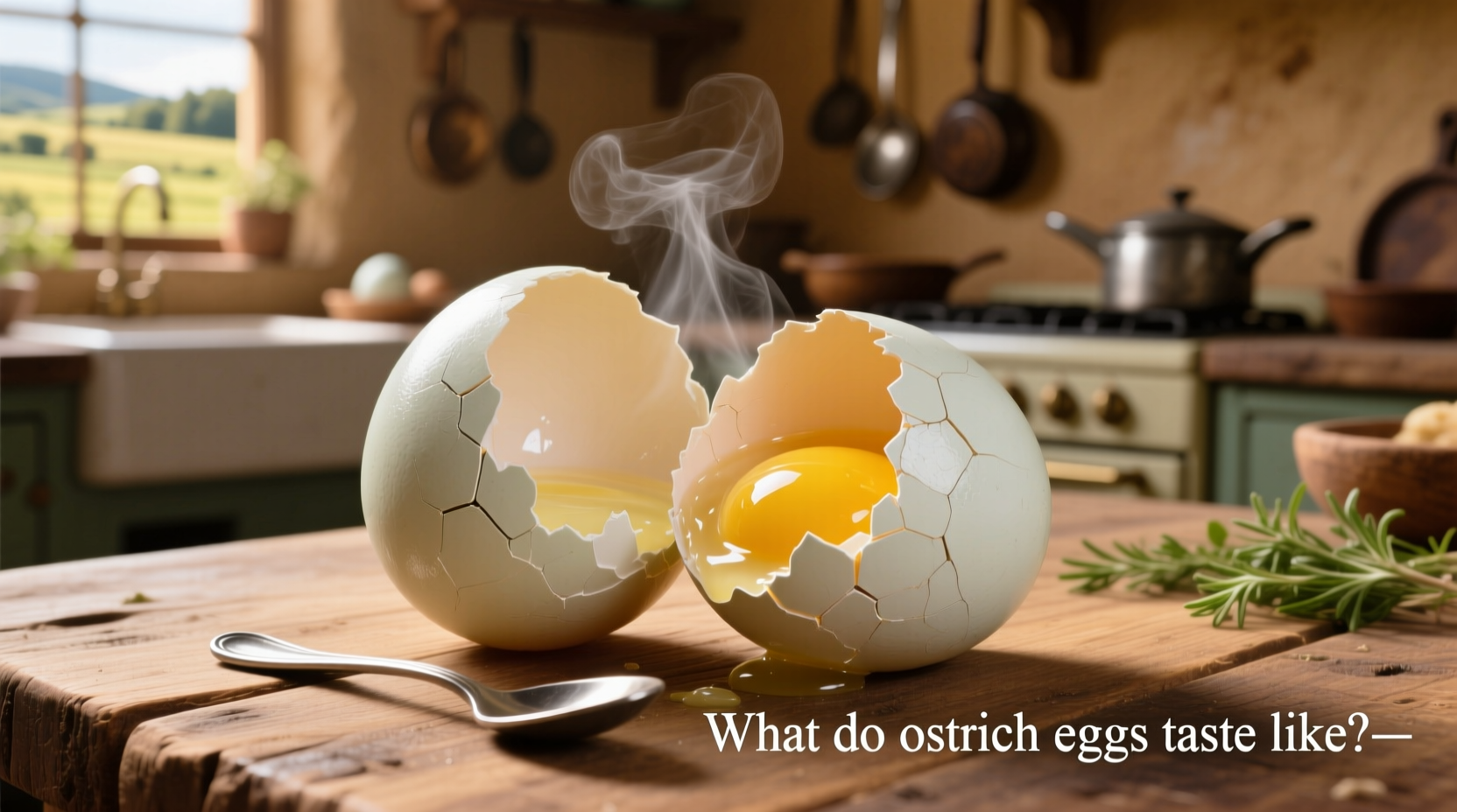 what do ostrich eggs taste like
