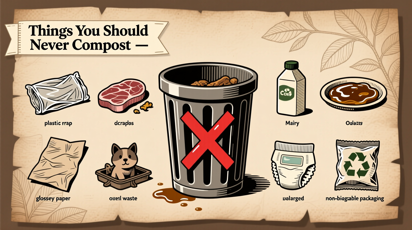 things you should never compost
