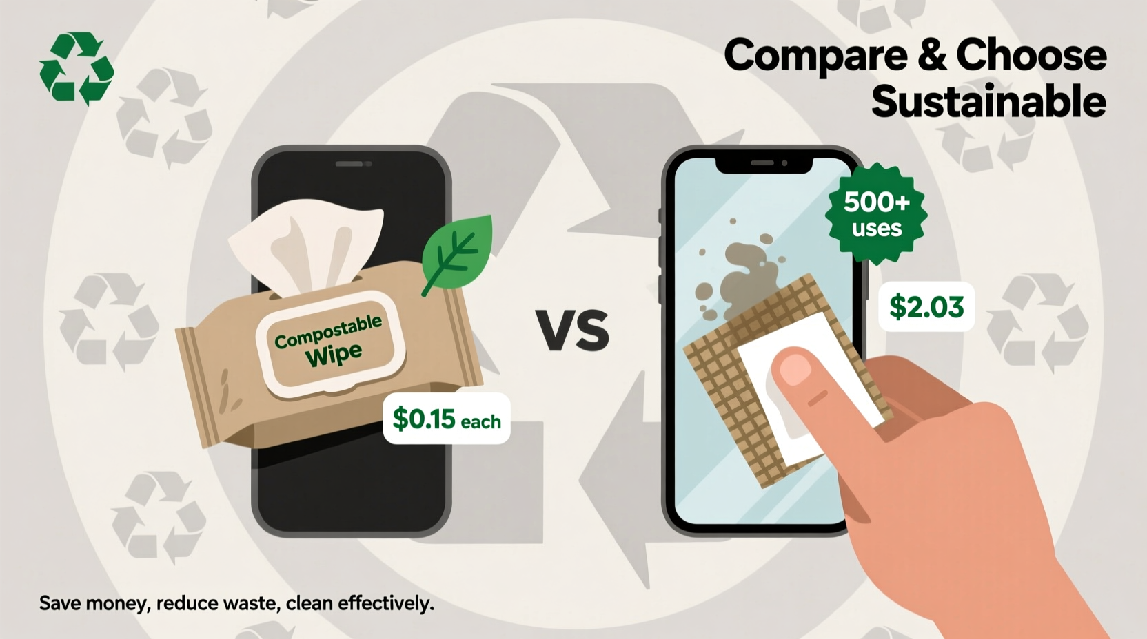 compostable wipes vs bamboo cloths for screens