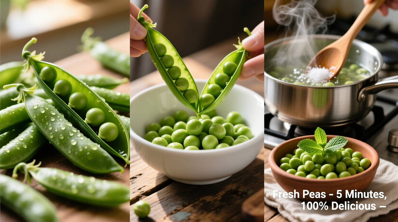 how to cook fresh peas