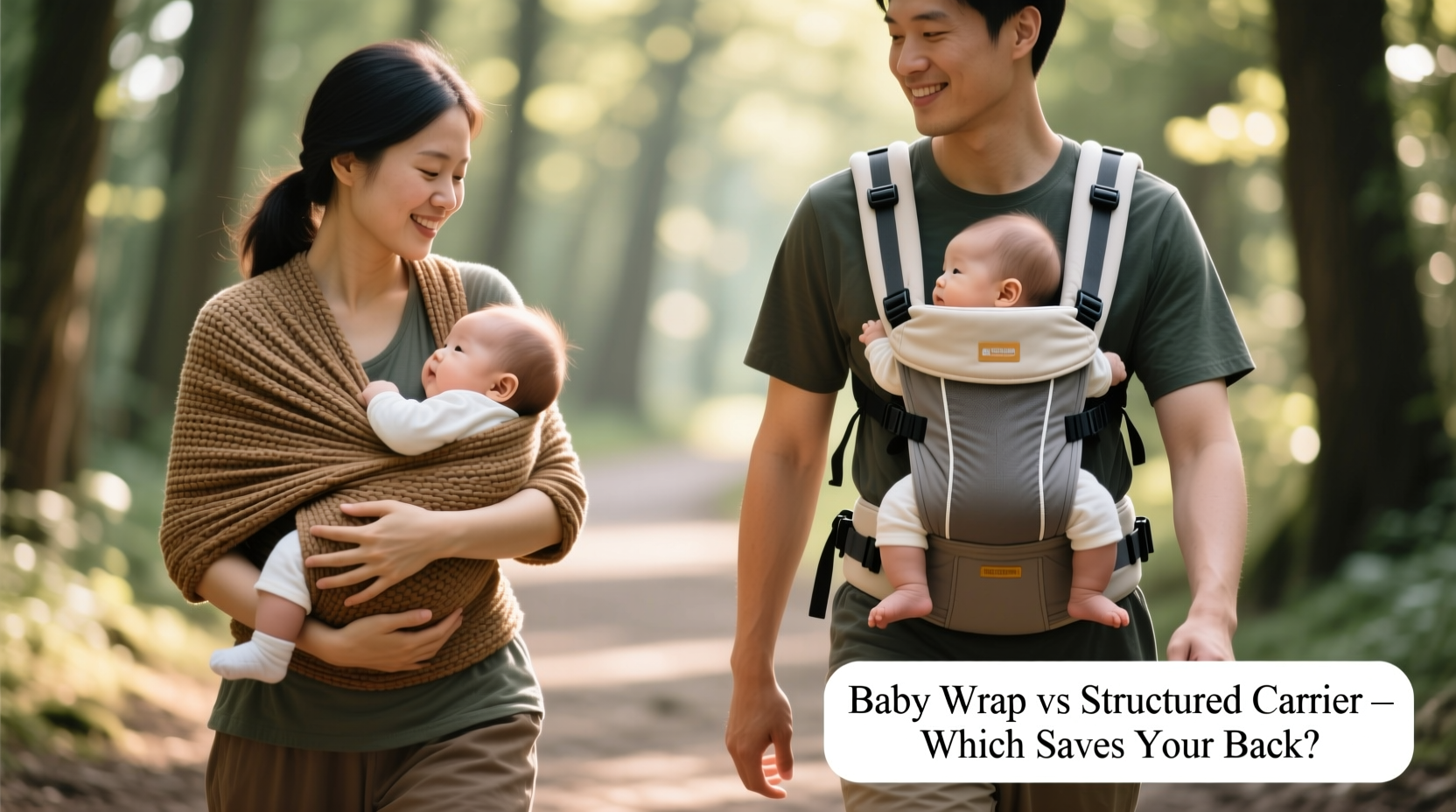 baby wrap vs structured carrier which one saves your back during long walks