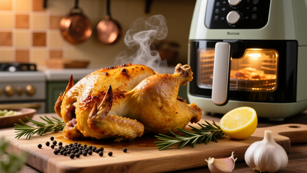 Easy Whole Chicken in Air Fryer (Crispy & Juicy!)