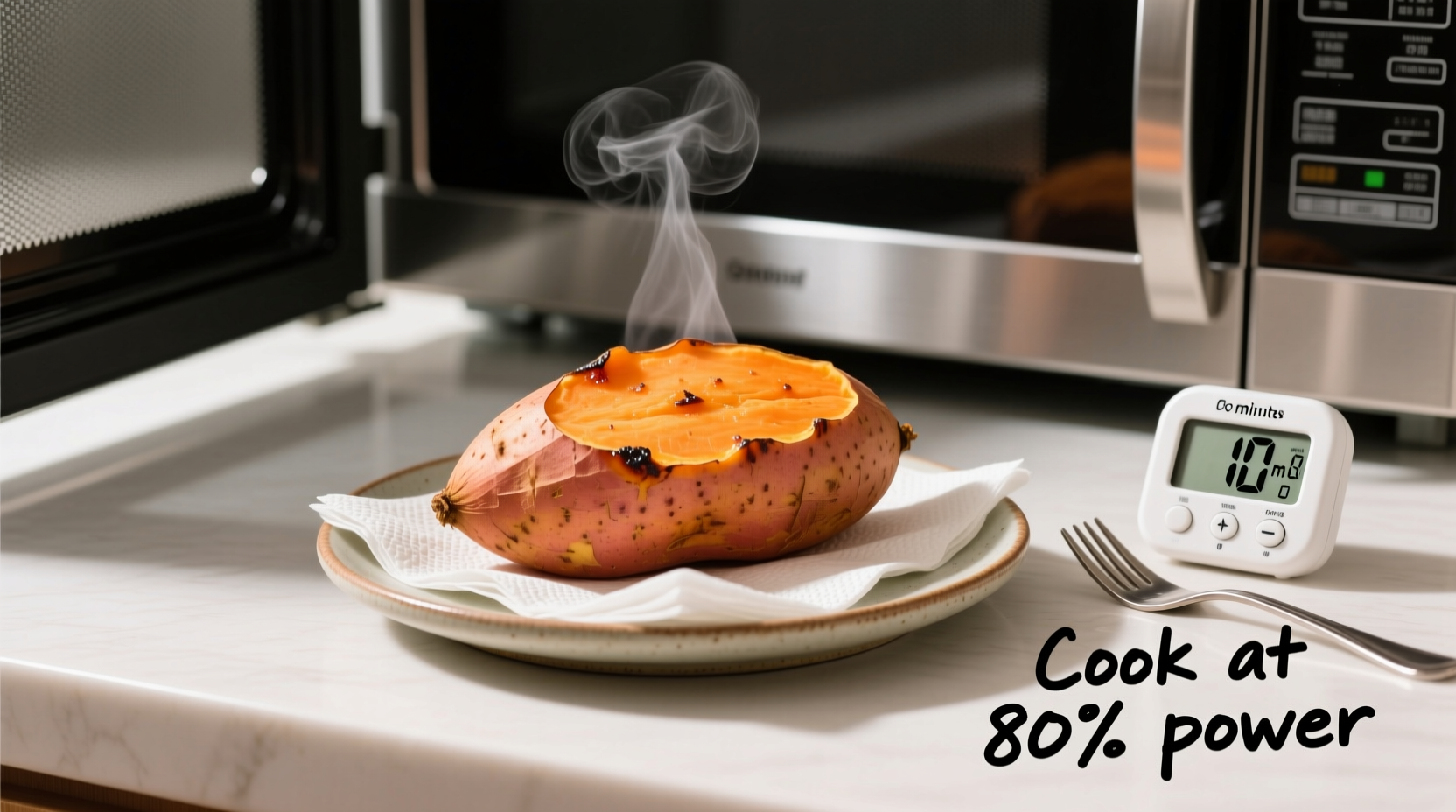 Microwave Sweet Potato: Perfect in 8 Minutes (Step-by-Step)