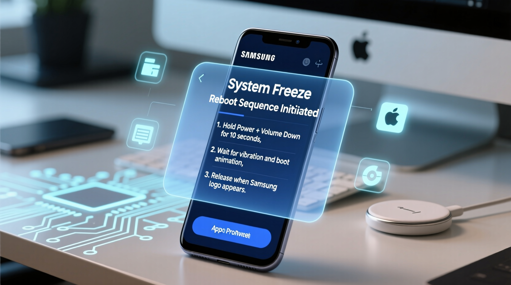 why does my samsung phone freeze randomly and how to reboot properly