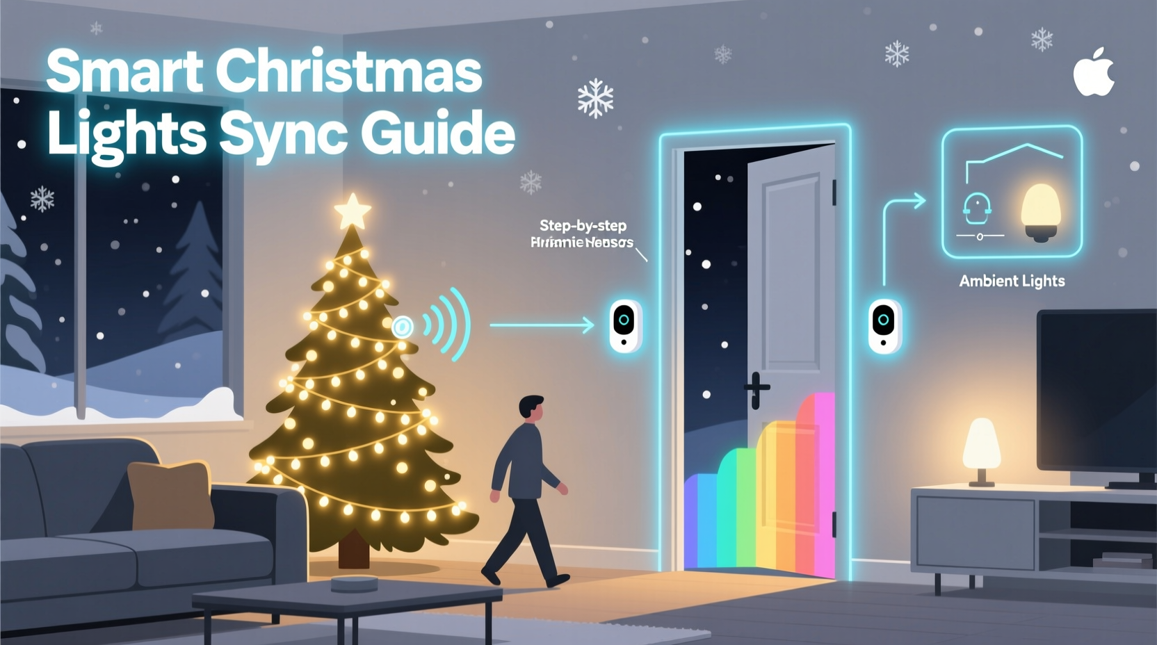 how to integrate smart home sensors with christmas light animations