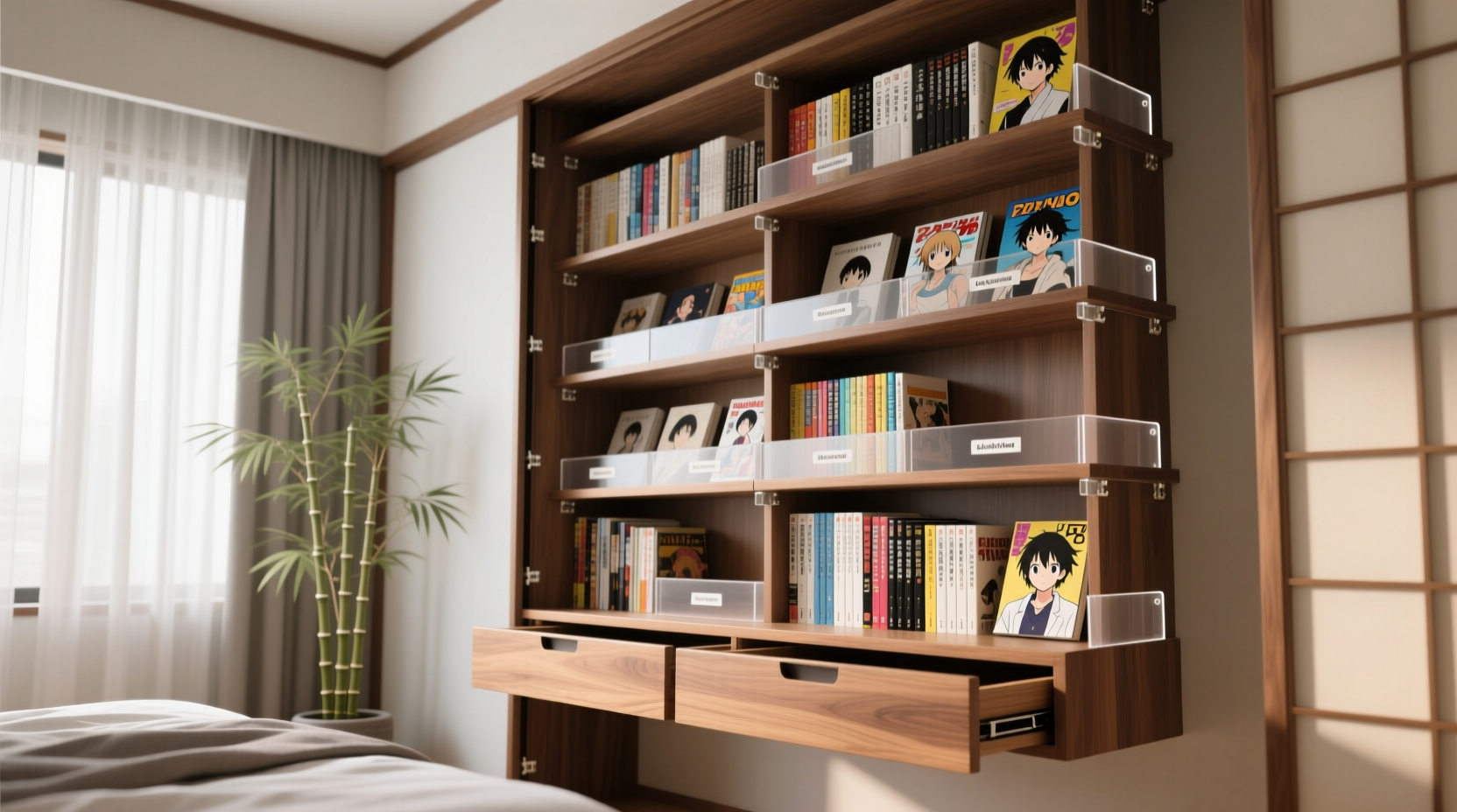 closet organization tips for manga anime art books