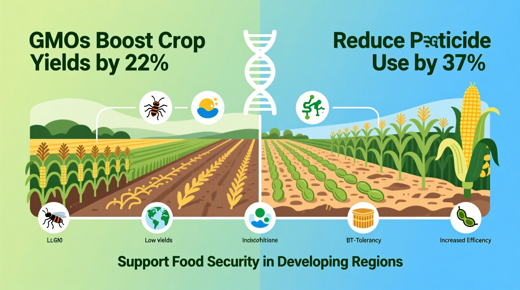 GMO Development Impact on Global Food Supply: Facts & Data
