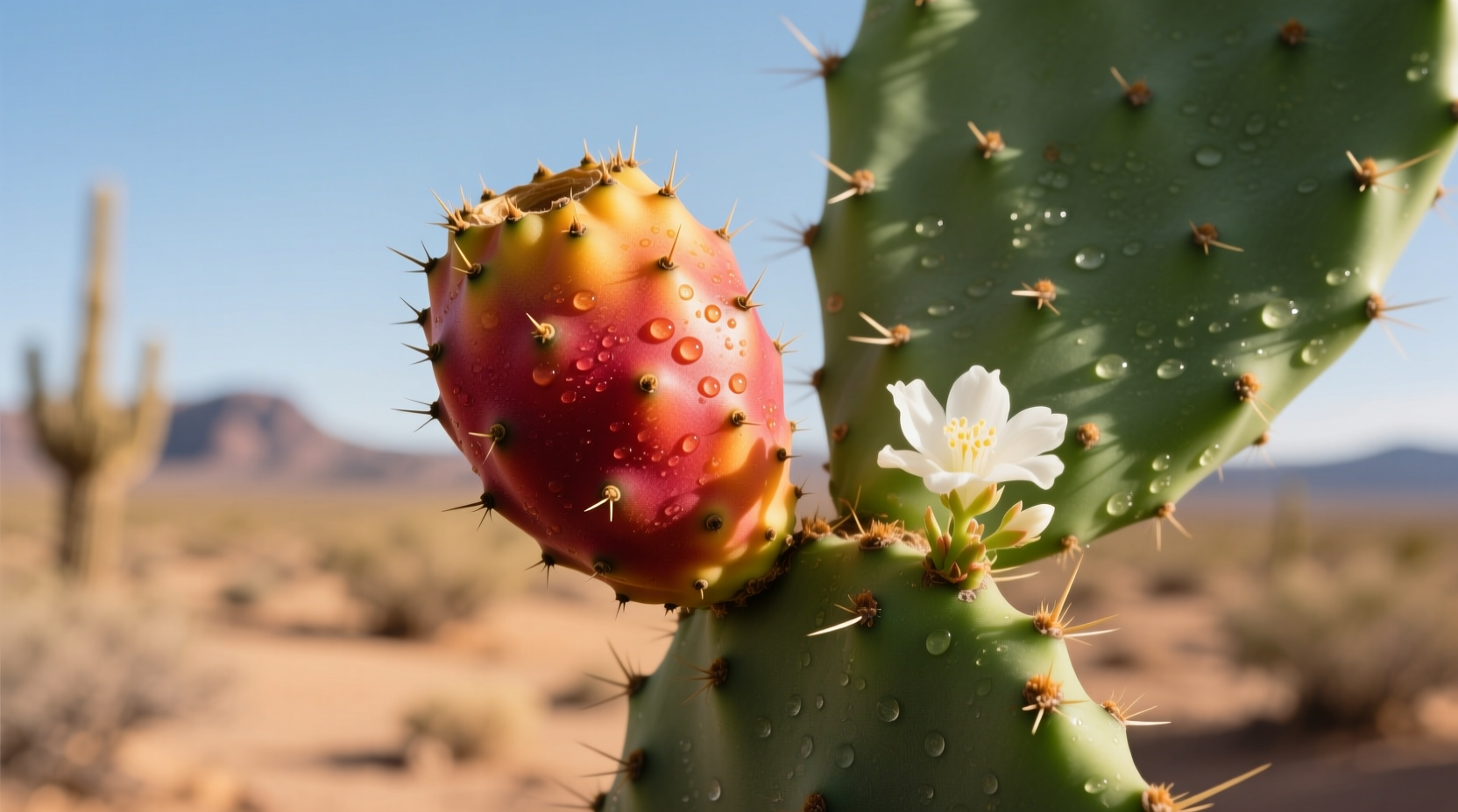Xoconostle fruit on cactus plant