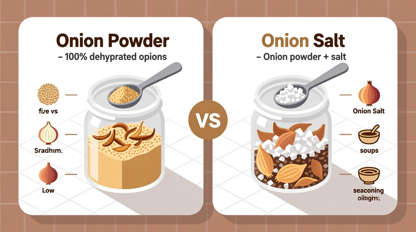 differences between onion powder and onion salt