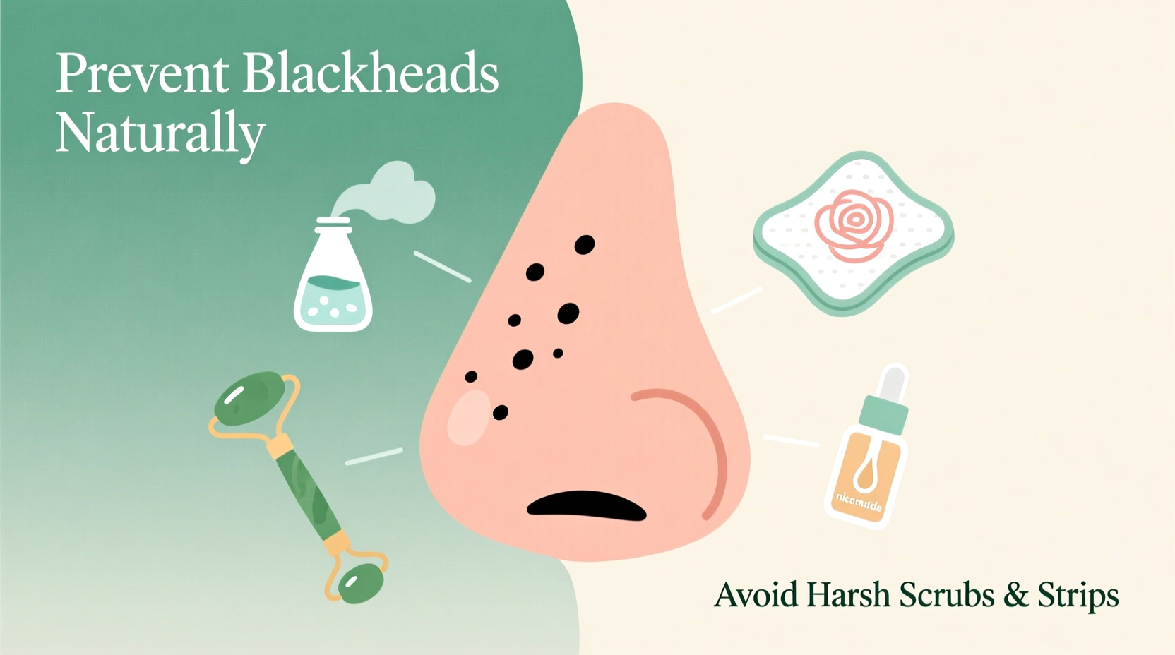 how to prevent blackheads on nose without harsh scrubs or strips