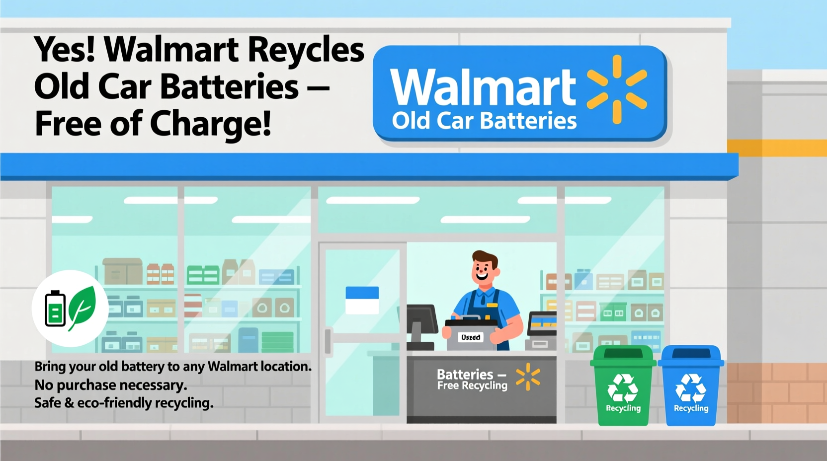 does walmart take old car batteries