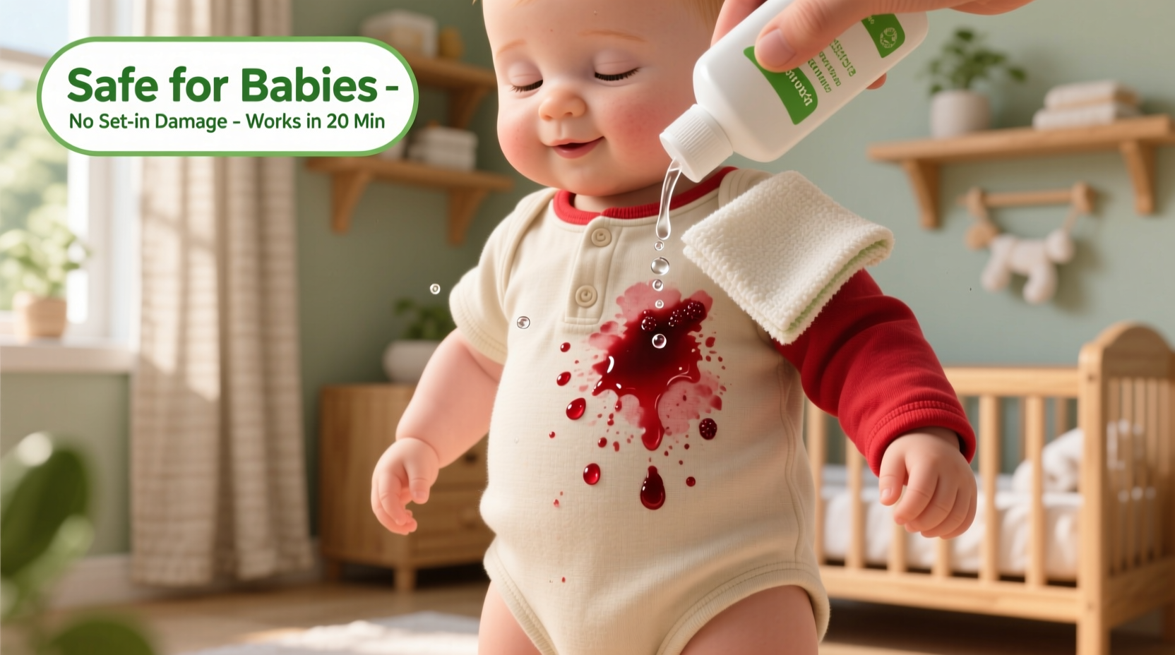 berry juice stain removal for organic cotton baby rompers